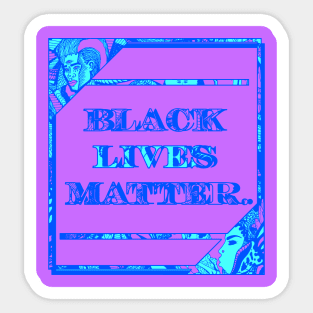 Blue Black Lives Matter Period Sticker